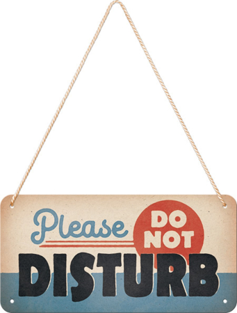 PLACI - Placa decor metalica cu snur Do Not Disturb - Nu deranjati
