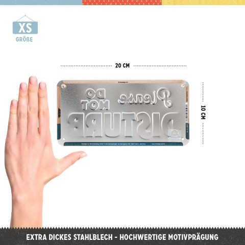 Placa decor metalica cu snur Do Not Disturb - Nu deranjati [2]