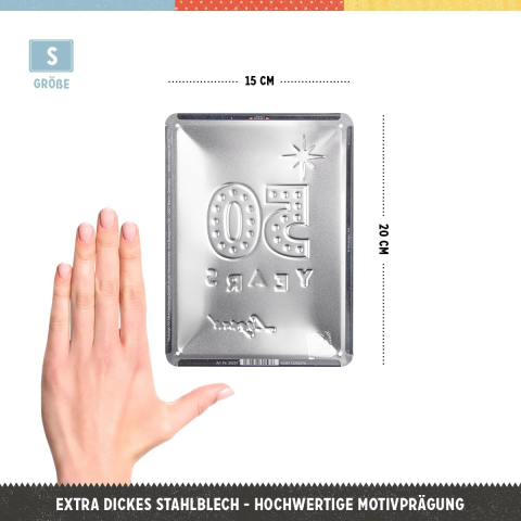 Placa metalica 15x20 - 50 Years Birthday - La multi ani de 50 de ani! [1]