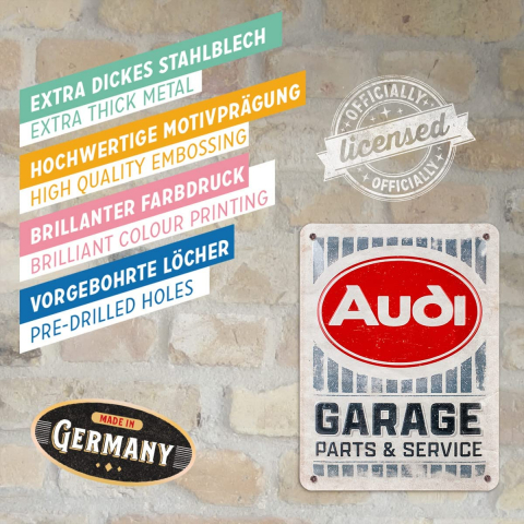 Placa metalica 15X20 Audi - Garaj [3]