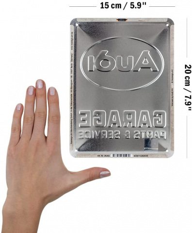 Placa metalica 15X20 Audi - Garaj [1]