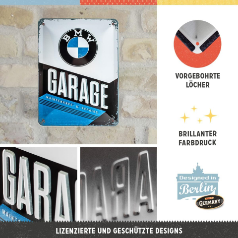 Placa metalica 15X20 BMW-Garaj [2]