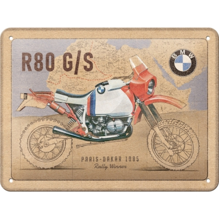 PLACI - Placa metalica 15X20 BMW - R 80 G/S Paris Dakar