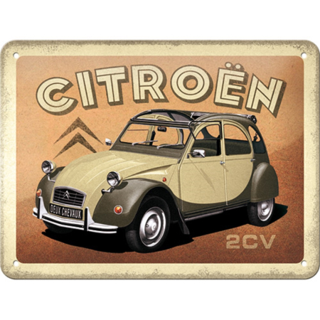 PLACI - Placa metalica 15x20 Citroen - 2CV