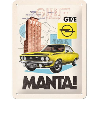 PLACI - Placa metalica 15x20 cm Opel - Manta GT/E Collaj