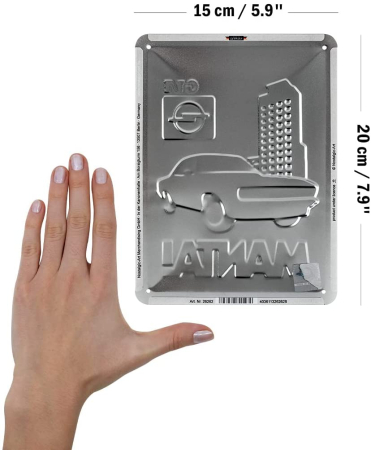 Placa metalica 15x20 cm Opel - Manta GT/E Collaj [1]