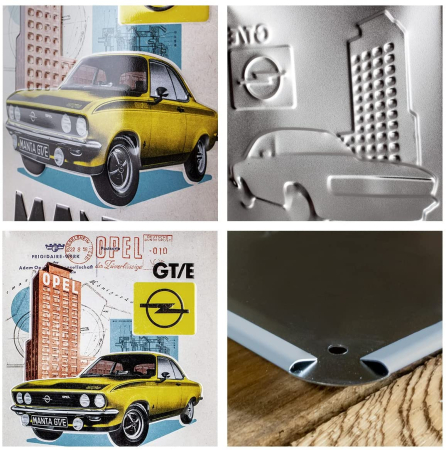 Placa metalica 15x20 cm Opel - Manta GT/E Collaj [2]