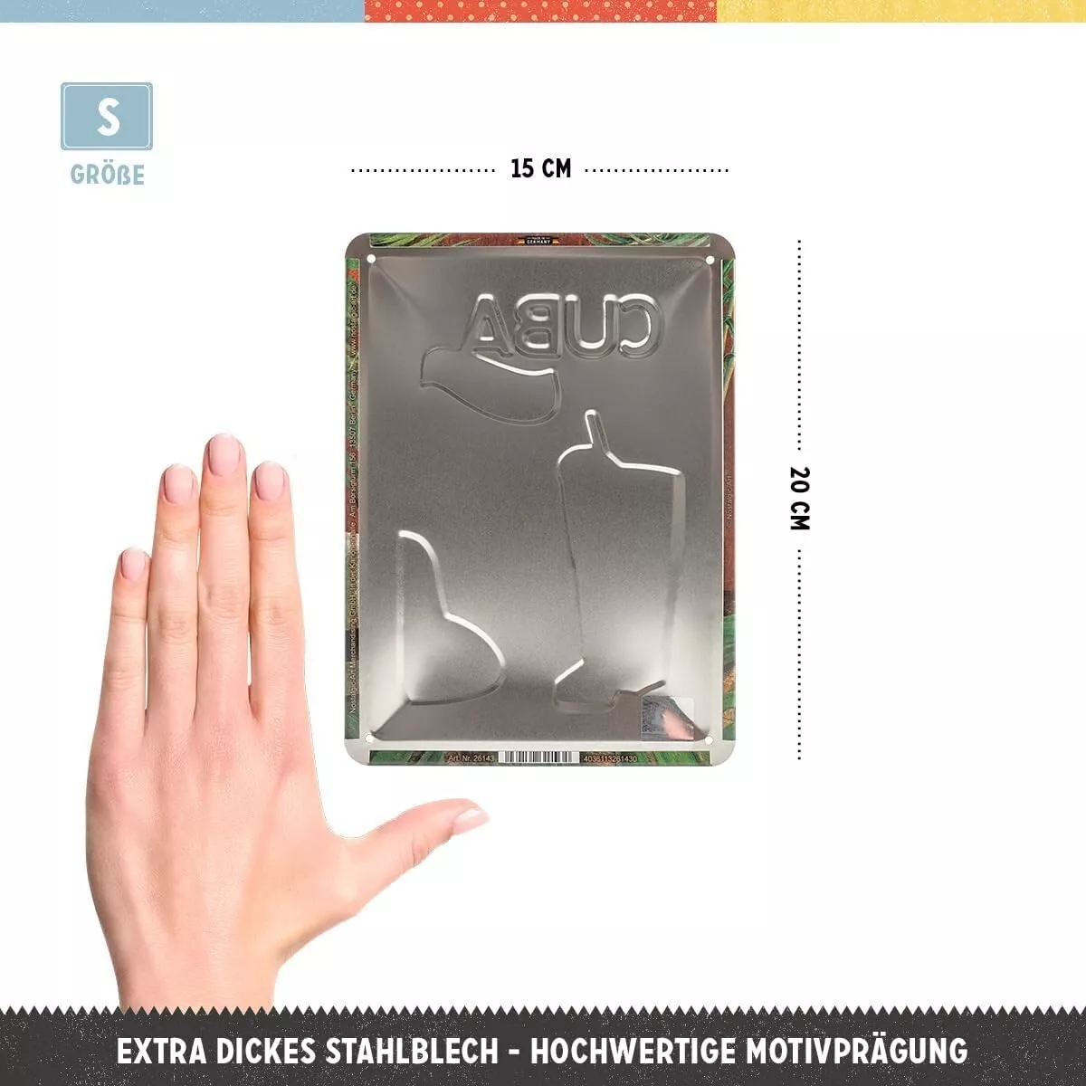 Placa metalica 15X20 Cocktail-Time Cuba Libre [1]