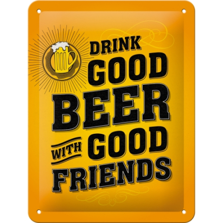 PLACI - Placa metalica 15X20 Drink Good Beer - Beti bere buna
