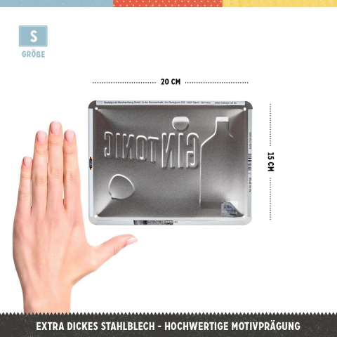 Placa metalica 15X20 Gin tonic [1]