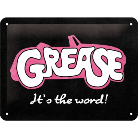 PLACI - Placa metalica 15x20 Grease - It's the word! - E Cuvantul zilei!