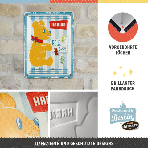 Placa metalica 15X20 HARIBO Vintage GOLD Baren - Haribo - Ursul auriu [2]