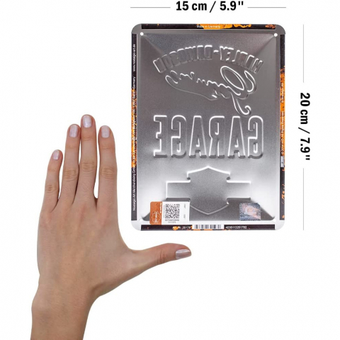 Placa metalica 15X20 Harley - Davidson Garaj [1]
