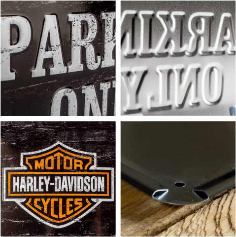 Placa metalica 15X20 Harley-Davidson Parking Only - Parcare doar pentru Harley-Davidson [2]