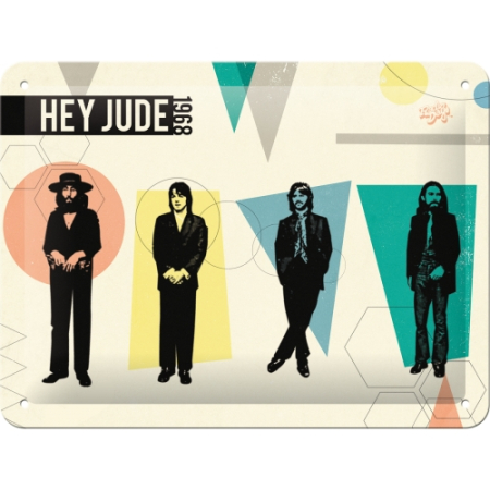 PLACI - Placa metalica 15x20 Hey Jude
