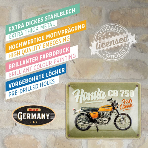 Placa metalica 15x20 Honda MC - CB750 [3]