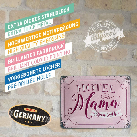 Placa metalica 15X20 Hotel Mama [1]