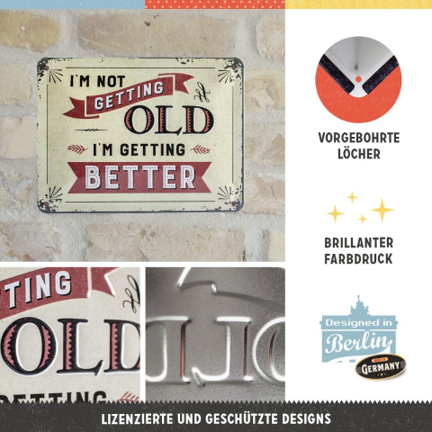 Placa metalica 15X20 I'm not getting old - Nu imbatranesc [1]