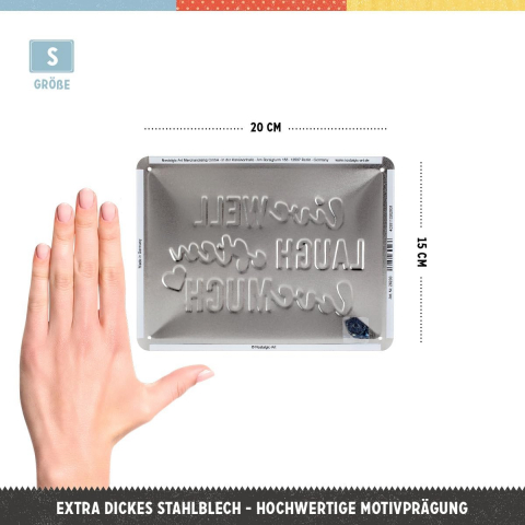 Placa metalica 15X20 Live Laugh Love - Traieste Rade Iubeste [1]