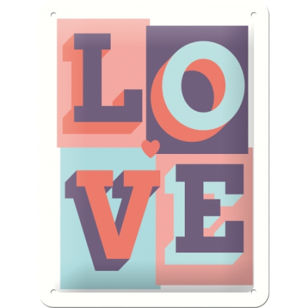 PLACI - Placa metalica 15x20 Love - Dragoste