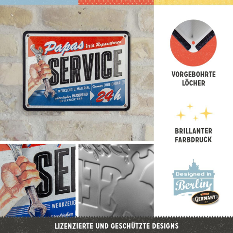 Placa metalica 15x20 Papas Service - Service-ul lui Tata [2]