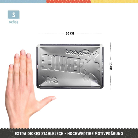 Placa metalica 15x20 Papas Service - Service-ul lui Tata [1]