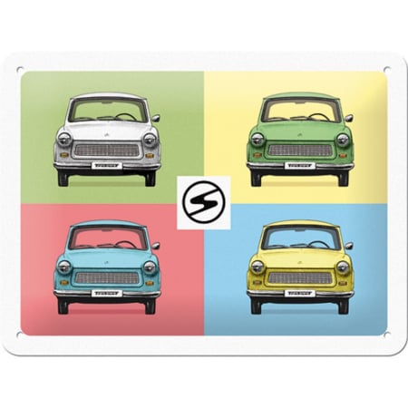PLACI - Placa metalica 15x20 Trabant - Pop Art