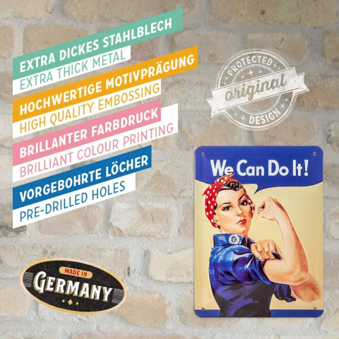 Placa metalica 15X20 We can do it! - Putem sa o facem! [2]