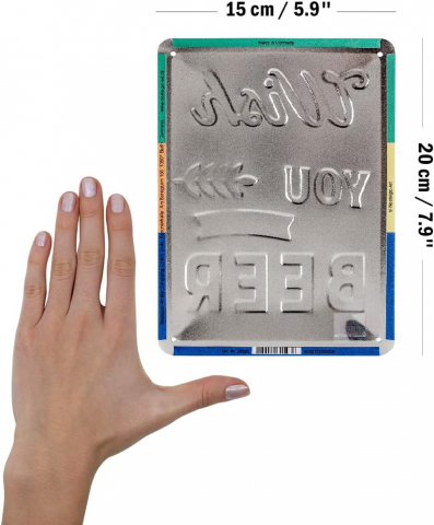 Placa metalica 15x20 Wish You were Beer - Mai buna era o bere [1]