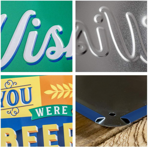 Placa metalica 15x20 Wish You were Beer - Mai buna era o bere [2]