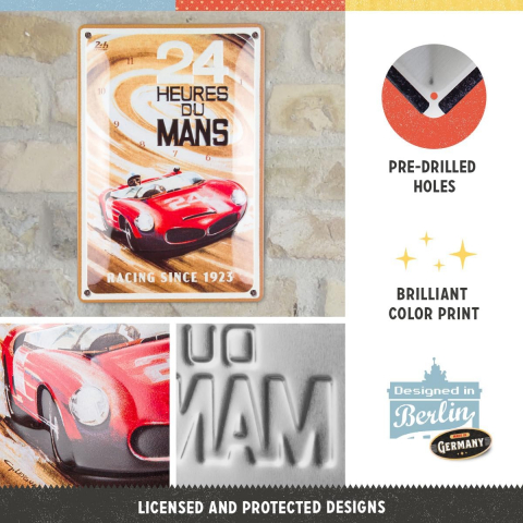 Placa metalica 20x30 24h Le Mans - Red Car 1963 - Masina Rosie 1963 [4]