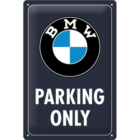 PLACI - Placa metalica 20x30 BMW - Parking Only Classic Blue