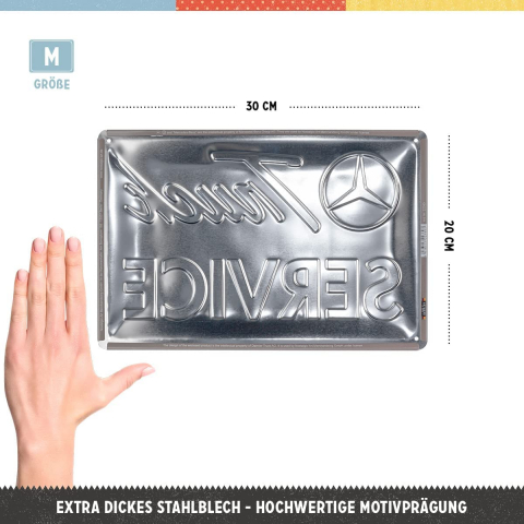 Placa metalica 20X30 Daimler Truck -Service [1]