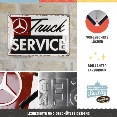 Placa metalica 20X30 Daimler Truck -Service [2]