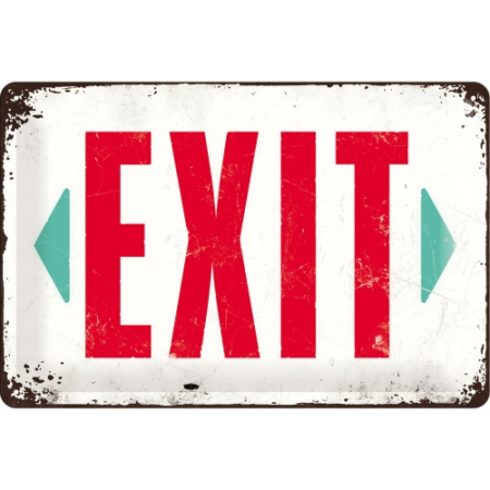 PLACI - Placa metalica 20X30 Exit - Iesire