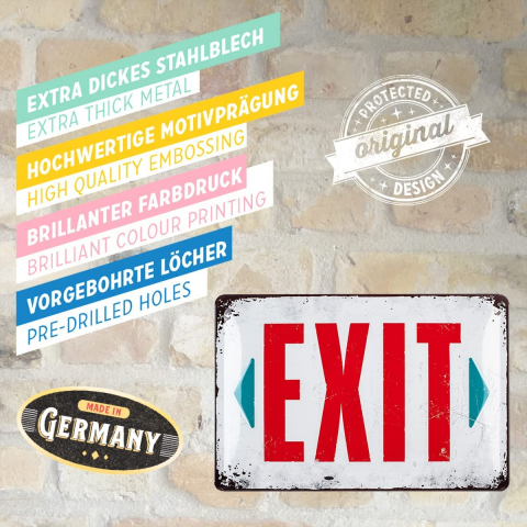 Placa metalica 20X30 Exit - Iesire [3]