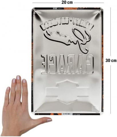 Placa metalica 20X30 Harley-Davidson Garage - Garaj [1]