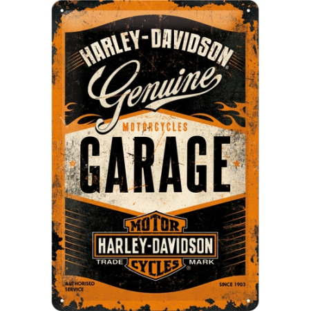 PLACI - Placa metalica 20X30 Harley-Davidson Garage - Garaj