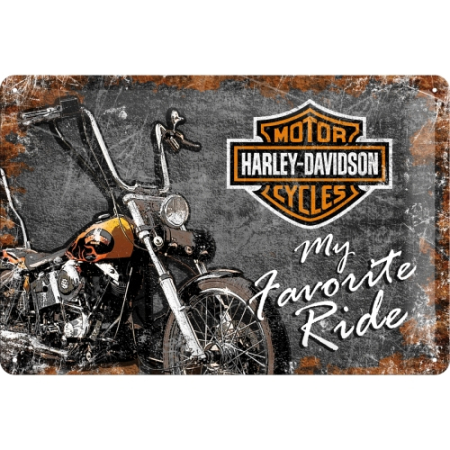 PLACI - Placa metalica 20X30 Harley-Davidson - My Favorite Ride - Motocicleta mea preferata
