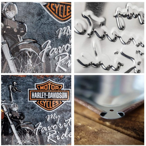 Placa metalica 20X30 Harley-Davidson - My Favorite Ride - Motocicleta mea preferata [1]