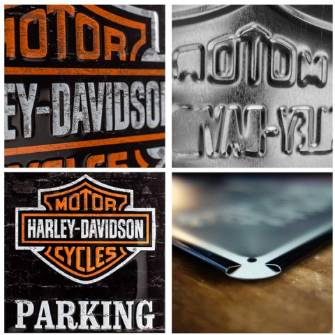 Placa metalica 20X30 Harley-Davidson Parking Only - Parcare doar pentru Harley-Davidson [2]