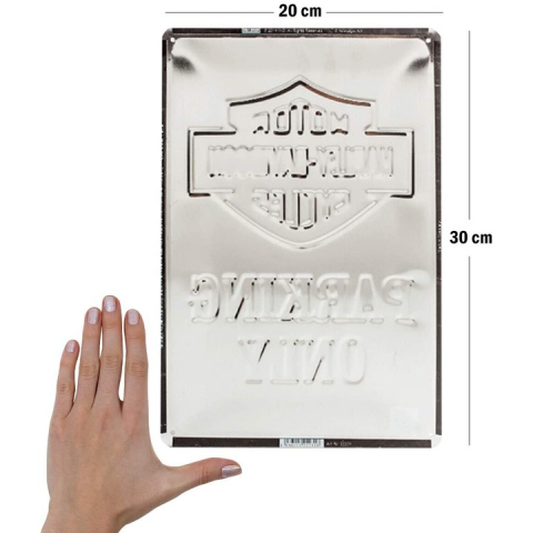 Placa metalica 20X30 Harley-Davidson Parking Only - Parcare doar pentru Harley-Davidson [1]