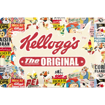 PLACI - Placa metalica 20x30 Kellogg's the original - Kellogg's Autentic