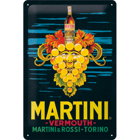 PLACI - Placa metalica 20x30 Martini - Vermouth Grapes - Struguri de Vermont