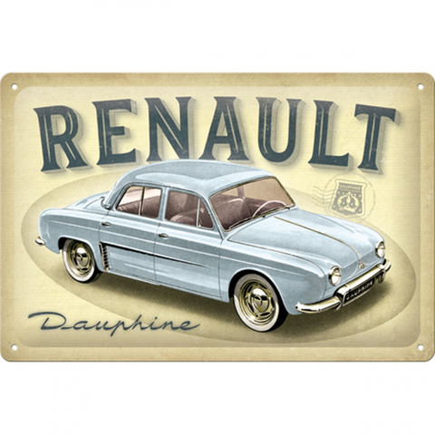 PLACI - Placa metalica 20x30 Renault Dauphine