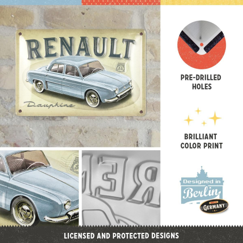 Placa metalica 20x30 Renault Dauphine [2]