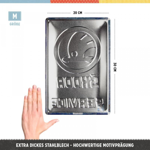 Placa metalica 20x30 Skoda - Service [1]