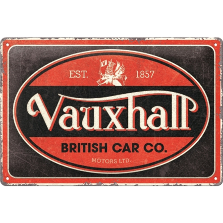 PLACI - Placa metalica 20x30 Vauxhall Vintage Oval - Logo Oval Vauxhall