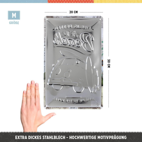 Placa metalica 20x30 Volkswagen Bulli Beach - Plaja [1]