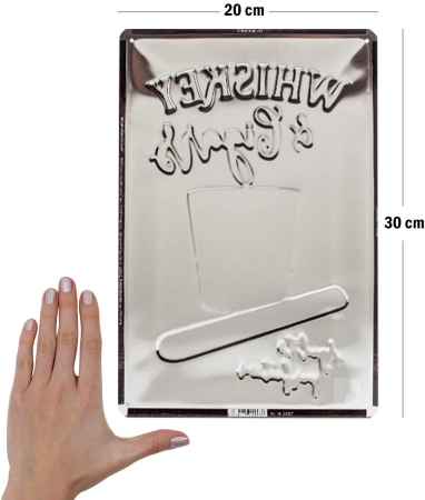 Placa metalica 20X30 Whiskey & Cigars - Whiskey si Trabucuri [1]